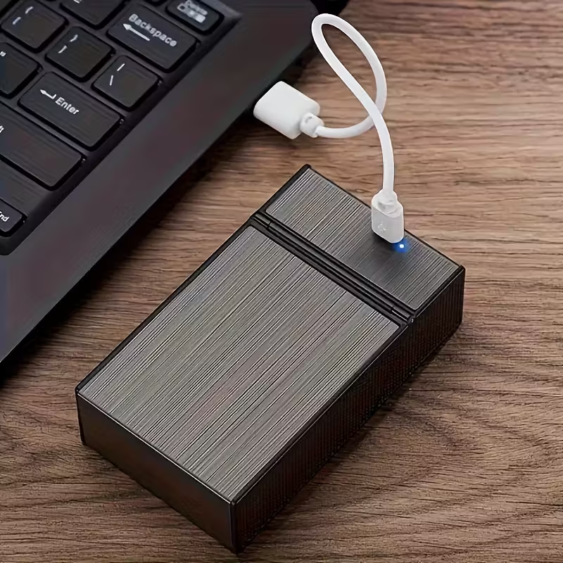 Rechargeable Lighter And Cigarette Case -